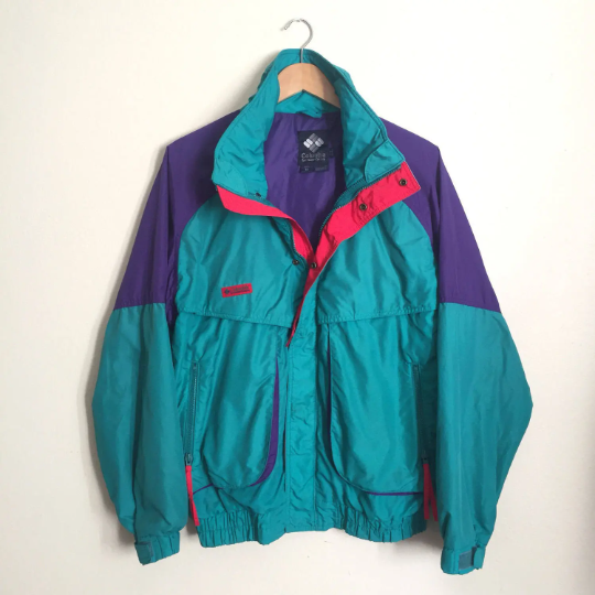 90's Columbia Aqua Purple Parka