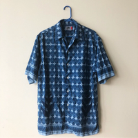 90's Tribal Mask Print Shirt